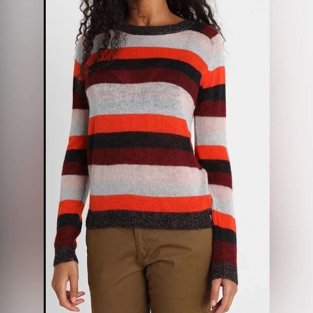 Scotch & Soda Madison Scotch Mohair Knit Sweater Stripe , Large‎